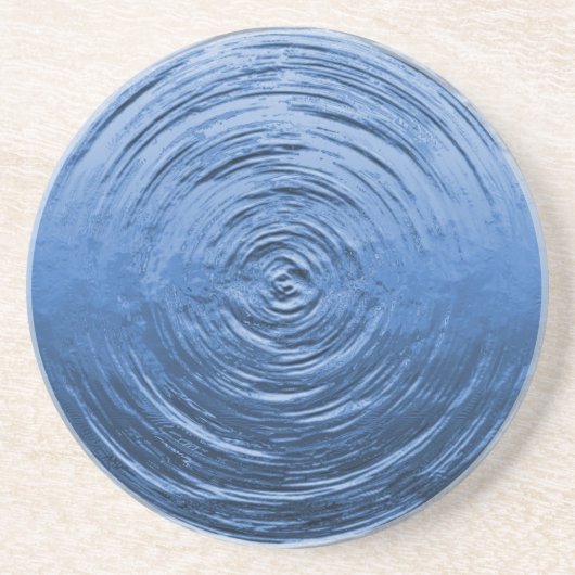 Water Ripple Blue Zandsteen Onderzetter (Voorkant)
