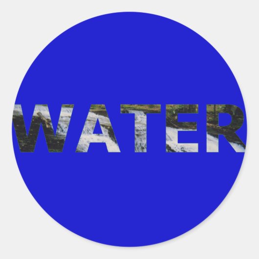 Water Ronde Sticker (Voorkant)