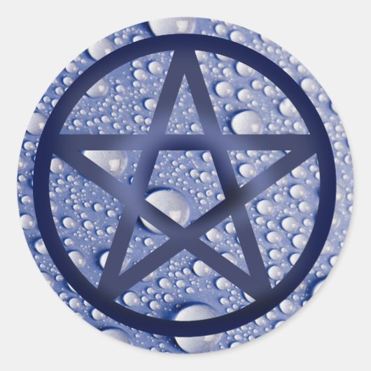 "Water" Ronde Sticker (Voorkant)