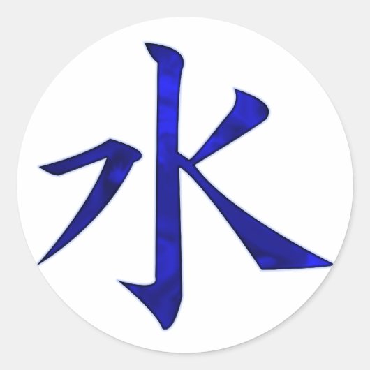 Water Ronde Sticker (Voorkant)