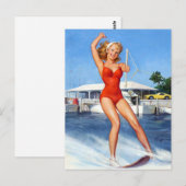 Water schokdemp omhoog briefkaart (Voorkant / Achterkant)