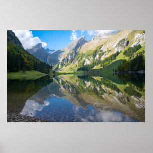 Water   Seealpsee Lake  Swiss Alps Switzerland Poster