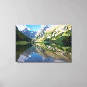 Water Seealpsee meer Zwitserse Alpen Zwitserland Canvas Afdruk