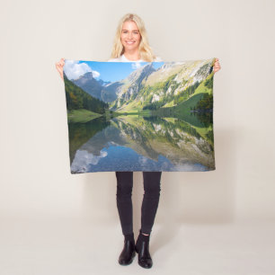 Water   Seealpsee meer Zwitserse Alpen Zwitserland Fleece Deken