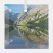 Water | Seealpsee meer Zwitserse Alpen Zwitserland Glas Ornament (Voorkant)