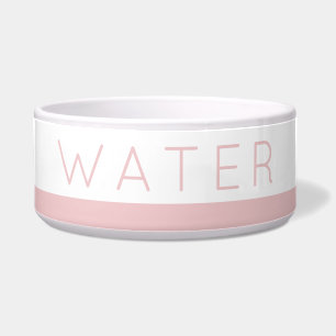 Water Simple Blush Pink Cat of Dog Voerbakje