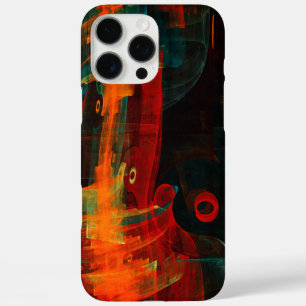 Water Sinaasappel Rood Blauw Modern Abstract Kunst iPhone 16 Pro Max Hoesje