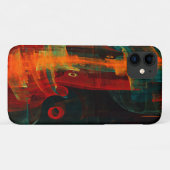 Water Sinaasappel Rood Blauw Modern Abstract Kunst Case-Mate iPhone Case (Achterkant (horizontaal))