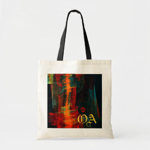 Water Sinaasappel Rood Blauw Modern Abstract Kunst Tote Bag