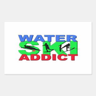 Water Ski Addict Rechthoekige Sticker