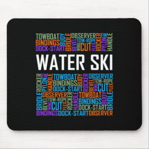Water Ski Woorden Liefhebber Cadeau Waterski Liefd Muismat