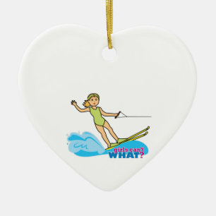 Water-Skier-Girl 2 Keramisch Ornament