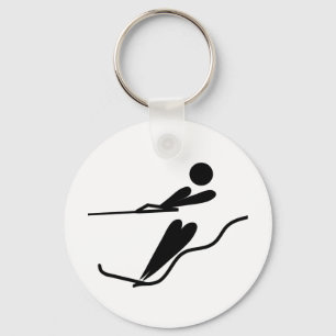Water skier - waterskki sleutelhanger