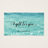 Water Sparkles Beauty Spa Gift Certificate Kaart (Voorkant)