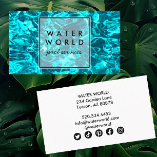 Water Sparkles Swimble Service Photo Travel Visitekaartje