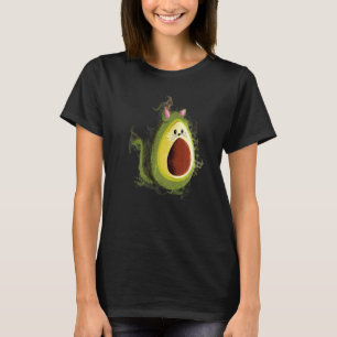 Water Spat Cute Groente Avocado Kat T-shirt