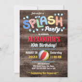 Water Spat Kinderen Zomerfeest Kaart (Voorkant)