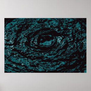 Water spatten in close-up fotografie poster