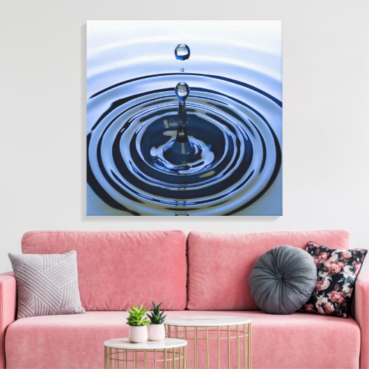 Water Splash 4 Canvas Afdruk (Insitu (Woonkamer))