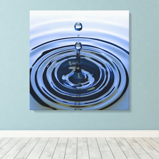 Water Splash 4 Canvas Afdruk (Insitu (Houten vloer))