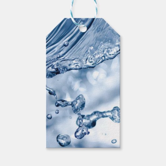 Water Splash Cadeaulabel (Voorkant)