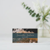 Water Splash Donker Modern Design Visitekaartje (Staand voorkant)