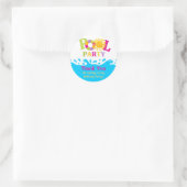 Water Splash Meisje Zwembad Party Dank u Sticker (Tas)