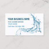 Water Splash Pool Cleaning Service Visitekaartje (Voorkant)