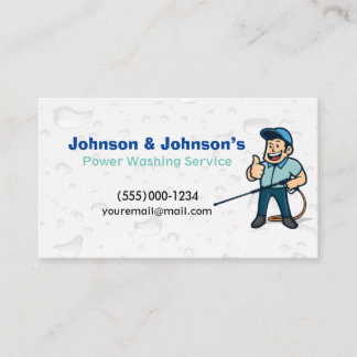 Water Splash Professional Pressure Washing Service Visitekaartje