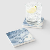 Water Splash Stenen Onderzetter (Zijkant)