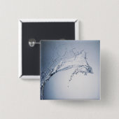 Water Splash Vierkante Button 5,1 Cm (Voorkant /achterkant)