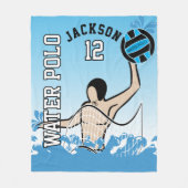 Water 🤽 ♀️ Sport - Blauw Fleece Deken (Voorkant)