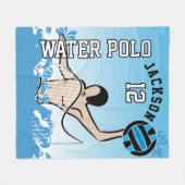 Water 🤽 ♀️ Sport - Blauw Fleece Deken (Voorkant (Horizontaal))