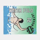 Water 🤽 ♀️ Sport - groen Fleece Deken (Voorkant (Horizontaal))