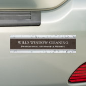 Water spuit, witte Bumpersticker (Op auto)