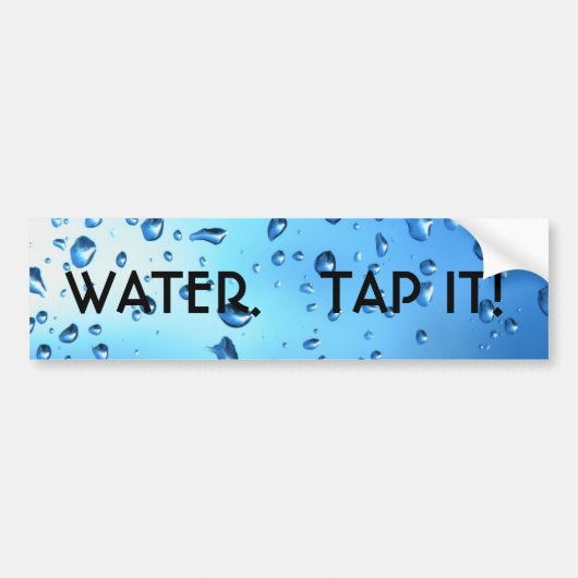 WATER. TAP HET! BUMPERSTICKER (Voorkant)