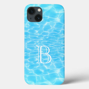 Water Textielwaterrimpels koelen modern monogram a iPhone 13 Hoesje