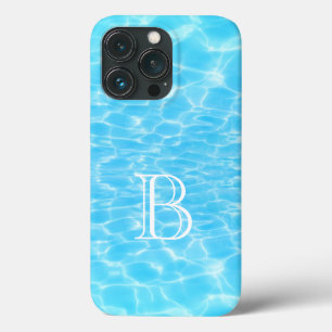 Water Textielwaterrimpels koelen modern monogram a iPhone 13 Pro Hoesje