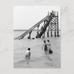 Water Toboggan, Bois Blanc Island, MI 1903 Briefkaart