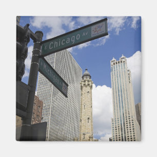 Water Tower, Chicago, Illinois, Verenigde Staten Magneet