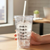 Water Tracker met naam Acryl Drinkbeker