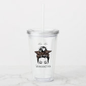 Water Tracker met naam Acryl Drinkbeker (Voorkant)