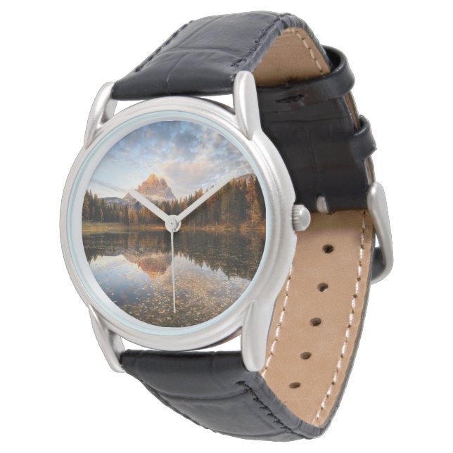 Water Tre Cime Di Lavaredo Italy Horloge (Gekanteld)