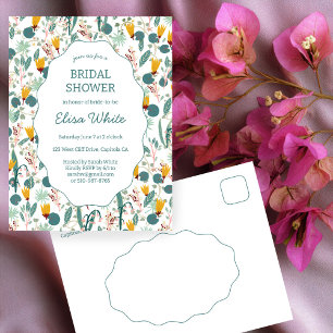 Water Tuin Bloemen Bruids BruiloftCUSTOM Uitnodigi Briefkaart