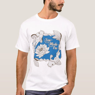 Water Tuin Zen Modus Koi Vis Kunst T-shirt