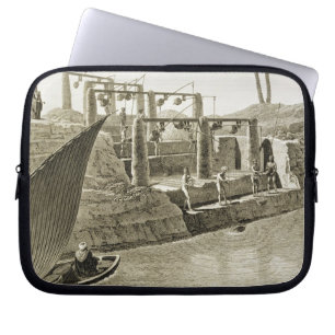 Water uit de Nijl verzamelen, bord 6 van Volum Laptop Sleeve