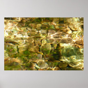 Water uit warme bronnen Groen-Goud Natuur Poster