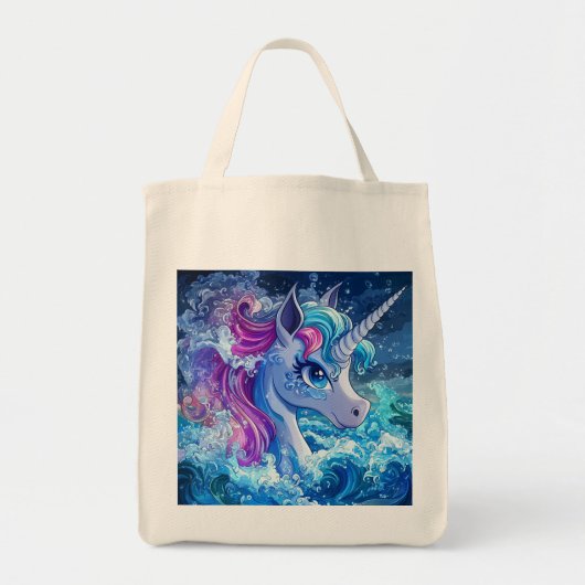 Water Unicorn van dichtbij Tote Bag (Voorkant)