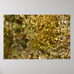 Water van de Kaweah Rivier Abstracte Natuur Poster