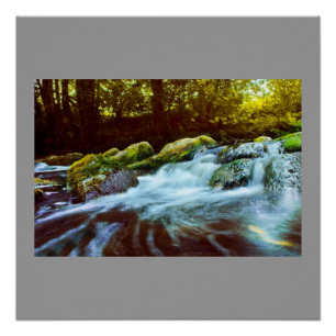 Water Waterval Rots Groen Natuur Naam Personalisee Perfect Poster